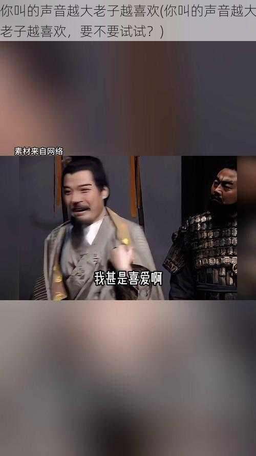 你叫的声音越大老子越喜欢(你叫的声音越大老子越喜欢，要不要试试？)