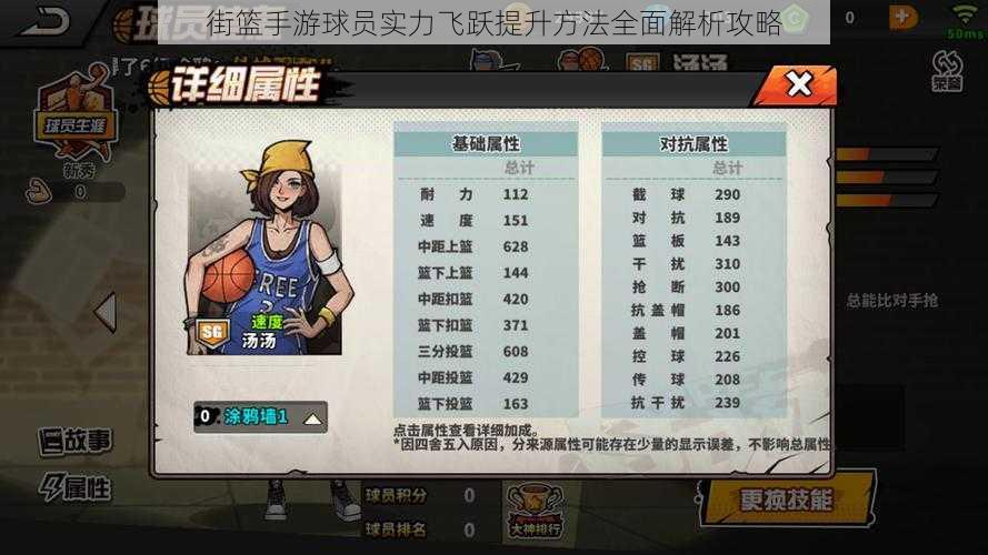 街篮手游球员实力飞跃提升方法全面解析攻略